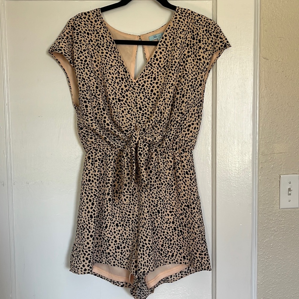 Cheetah Print Romper
